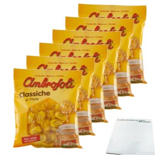 Ambrosoli - Classiche al Miele - Honigbonbons 6er Pack (6x135g Packung) + usy Block