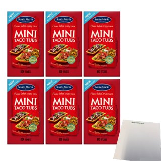 Santa Maria Mini Taco Tubs - Kleine Taco Schalen, 6er Pack (6x86g Packung) + usy Block