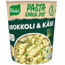 Knorr Pasta Snack Brokkoli-Käse Sauce 6er Pack (6x62g Packung) + usy Block