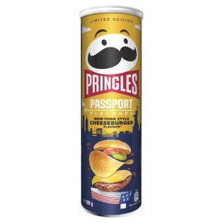 Pringles Passport Flavours New York Style Cheeseburger Flavour (185g Packung)