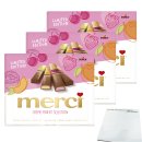 merci Crème-Frucht Vielfalt 3er Pack (3x250g Packung) + usy Block