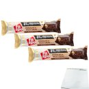 Fitspo Deluxe Protein bar Chocolate & Milky Cream mit 21g Protein 3er Pack (3x65g Riegel) + usy Block
