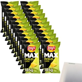 Lays Max Pickles Flavour (22x185g Packung) + usy Block