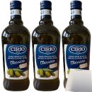 CIRIO Olivenöl extra Virgine nativ classica 3er Pack (3x1 Liter Flasche) plus usy Block