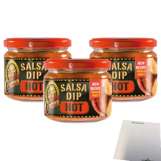 Antica Cantina Hot Salsa Dip 3er Pack (3x300g Glas) + usy Block