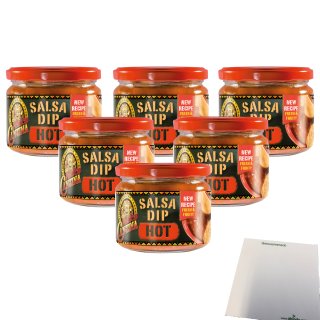 Antica Cantina Hot Salsa Dip 6er Pack (6x300g Glas) + usy Block
