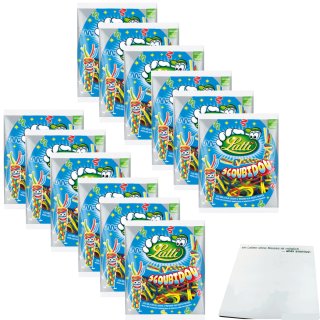 Lutti Scoubidou Schnürsenkel 18er Pack (18x100g Packung) + usy Block