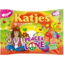 Katjes Peace & Love Vegan Fruchtgummi fruchtig-süßer Mix 6er Pack (6x200g Packung) + usy Block
