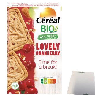 Cereal Bio Gesunder Keks Cranberry & Mandel (33g Packung) + usy Block