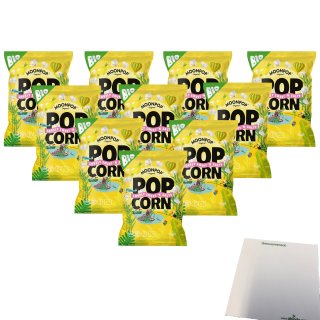 Moonpop Sweet and Salty Bio Popcorn 10er Pack (10x90g Beutel) + usy Block