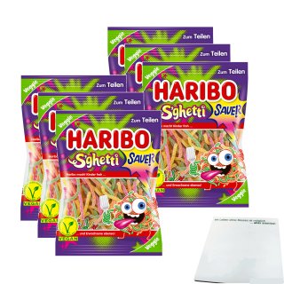 Haribo Sghetti Sauer 6er Pack (6x175g Packung) + usy Block