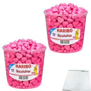 Haribo Herzbeben 2er Pack (2x1,2kg Dose) + usy Block