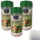 Krüger Stevia Sugarel Süßstoff 3er Pack (3x75g Dose) + usy Block