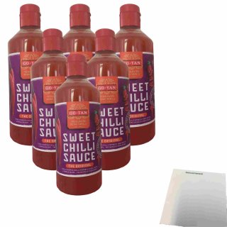 GoTan Sweet-Chlli Sauce The Original 6er Pack (6x 500ml Flasche) + usy Block