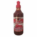 Lucullus Sriracha Sauce super hot (500ml Flasche) + usy Block