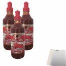 Lucullus Sriracha Sauce super hot 3er Pack (3x500ml Flasche) + usy Block