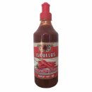 Lucullus Sriracha Sauce super hot 3er Pack (3x500ml Flasche) + usy Block