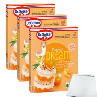 Dr. Oetker Sommer-Desserts Mandarin DREAM 3er Pack (3x120g Packung) + usy Block