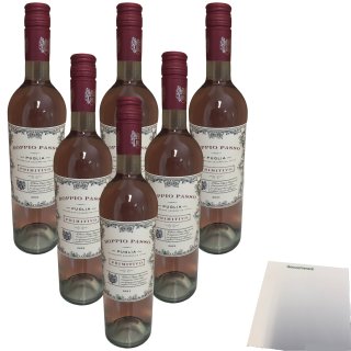 Doppio Passo Puglia Primitivo Rosato 2021 Wein 6er Pack (6x750ml Flasche) + usy Block