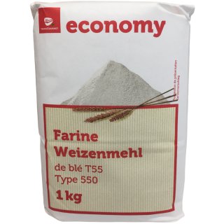 Transgourmet economy Farine Weizenmehl Type 550 (1kg Packung)