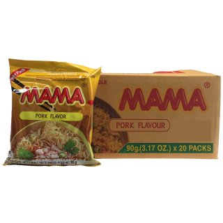 MAMA Gebratene Nudeln Schweinefleisch Geschmack (20x90g Beutel)