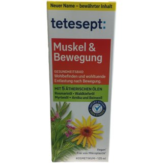 Tetesept Muskel & Bewegung, Bain Muscles & mouvement (125ml Flasche)