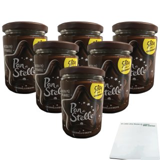 Pan di Stelle Kakao- und Haselnusscreme 6er Pack (6x580g Glas) + usy Block