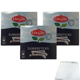 Van Gilse Zuckerstangen 3er Pack (3x250g Packung) + usy Block
