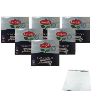 Van Gilse Zuckerstangen 6er Pack (6x250g Packung) + usy Block