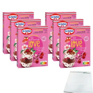 Dr. Oetker Sommer-Desserts Style Black Forest LOVE 6er Pack (6x104g Packung) + usy Block