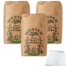 Wester Rohrzucker 3er Pack (3x750g Packung) + usy Block