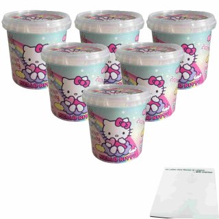 Hello Kitty Zuckerwatte Cotton Candy 6er Pack (6x50g Eimer) + usy Block