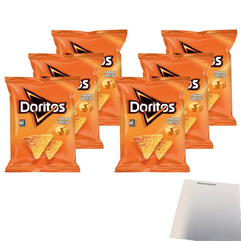 Doritos Nacho Cheese 6er Pack (6x110g Packung) + usy Block