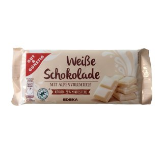 Gut & Günstig Weiße Schokolade mit Alpenvollmilch (100g Tafel)