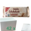 Gut & Günstig Weiße Schokolade mit Alpenvollmilch 42er Pack (42x100g Tafel) + usy Block