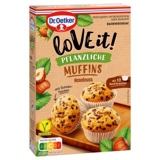 Dr. Oetker loVE it! Pflanzliche Muffins Haselnuss (435g Packung)