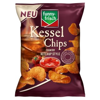 Funny-Frisch Kessel Chips Country Ketchup Style (120g Packung)