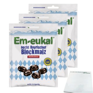 Em-eukal aecht Bayrischer Blockmalz Malzbonbons 3er Pack (3x100g Packung) + usy Block
