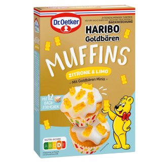 Dr. Oetker Haribo Goldbären Muffins Zitrone & Limo (499g Packung)