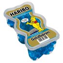 Haribo Goldbären Blaubeere 6er Pack (6x450g verschließbare Packung, Gummibärchen blau) + usy Block