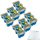 Haribo Goldbären Blaubeere 6er Pack (6x450g verschließbare Packung, Gummibärchen blau) + usy Block