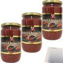 Lucky Label Sambal Oelek 3er Pack (3x720g Glas) + usy Block