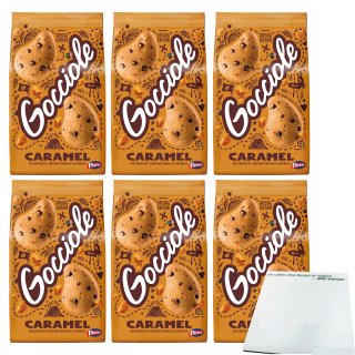 Pavesi Gocciole Caramel Kekse 6er Pack (6x300g Beutel) + usy Block