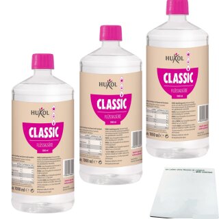 Huxol Classic Flüssigsüße 3er Pack (3x1l Flasche) + usy Block
