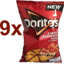 Doritos Nacho Chips Double Pepperoni Pizza (9 x170g Packungen)