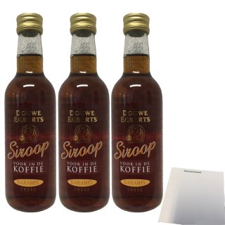Douwe Egberts Karamel Sirup 3er Pack (3x250ml Flasche) + usy Block