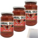Lucullus Sambal Oelek 3er Pack (3x375g) im Glas + usy Block