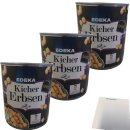 Edeka Kicher Erbsen naturell 3er Pack (3x800g Dose) + usy...