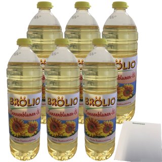 Brölie Sonnenblumen Öl 6er Pack (6x1L Flasche) + usy Block
