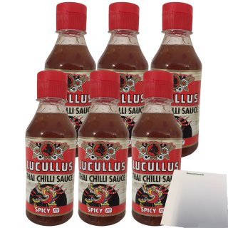 Lucullus Thai Chilli Sauce 6er pack (6x250ml Flasche) + usy Block